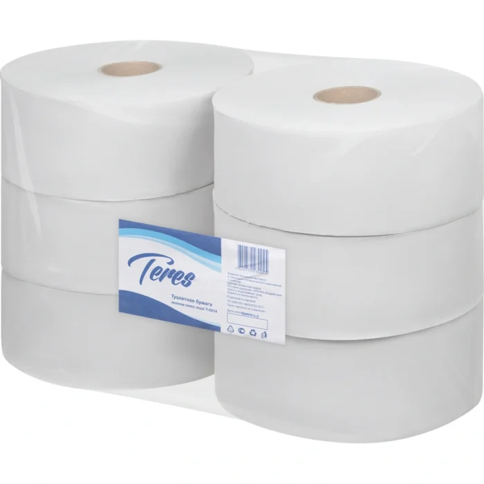 Туалетная бумага Эконом maxi, 1-сл, 480 м, св.-серая